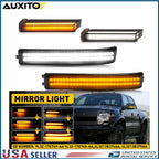 Set of 4 Sequential Smoked LED Side Mirror Marker Lights for Ford F-150 (2009–2014)