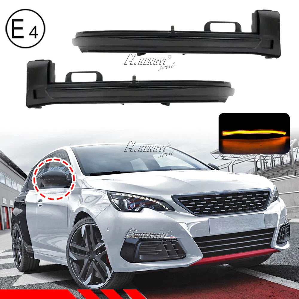 LED Wing Mirror Lamp Turn Signal Light for Peugeot 308 (2013–2019)