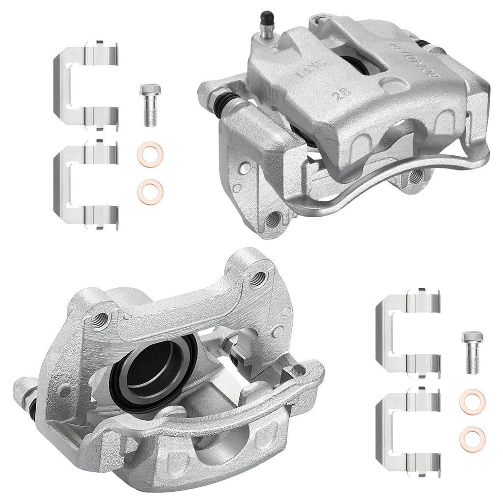 2PC Front Brake Calipers and Brackets for 2010-2011 Buick LaCrosse (2.4L)