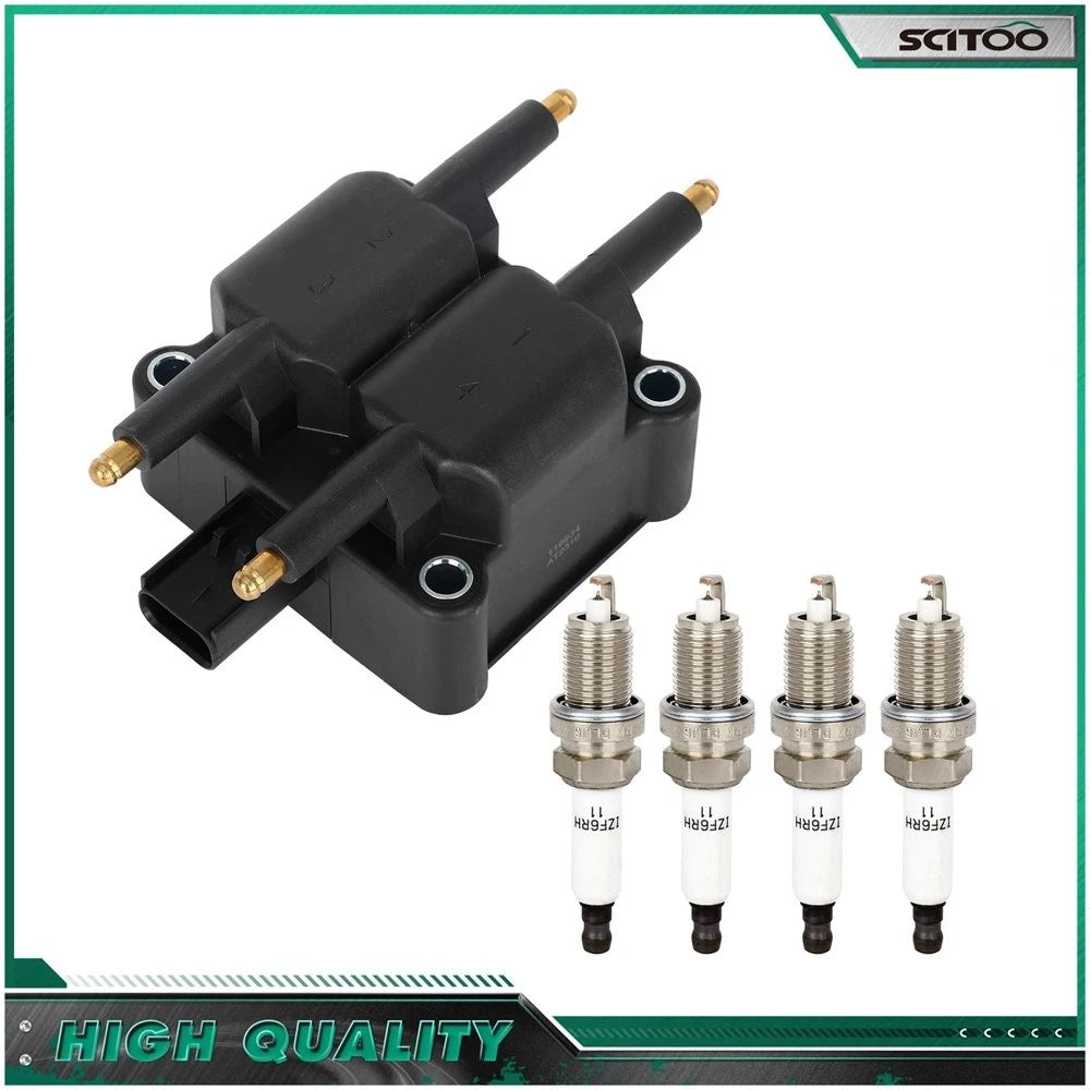 Ignition Coil & Spark Plug Set for Chrysler PT Cruiser 2001-2010, Cirrus 1997-2000
