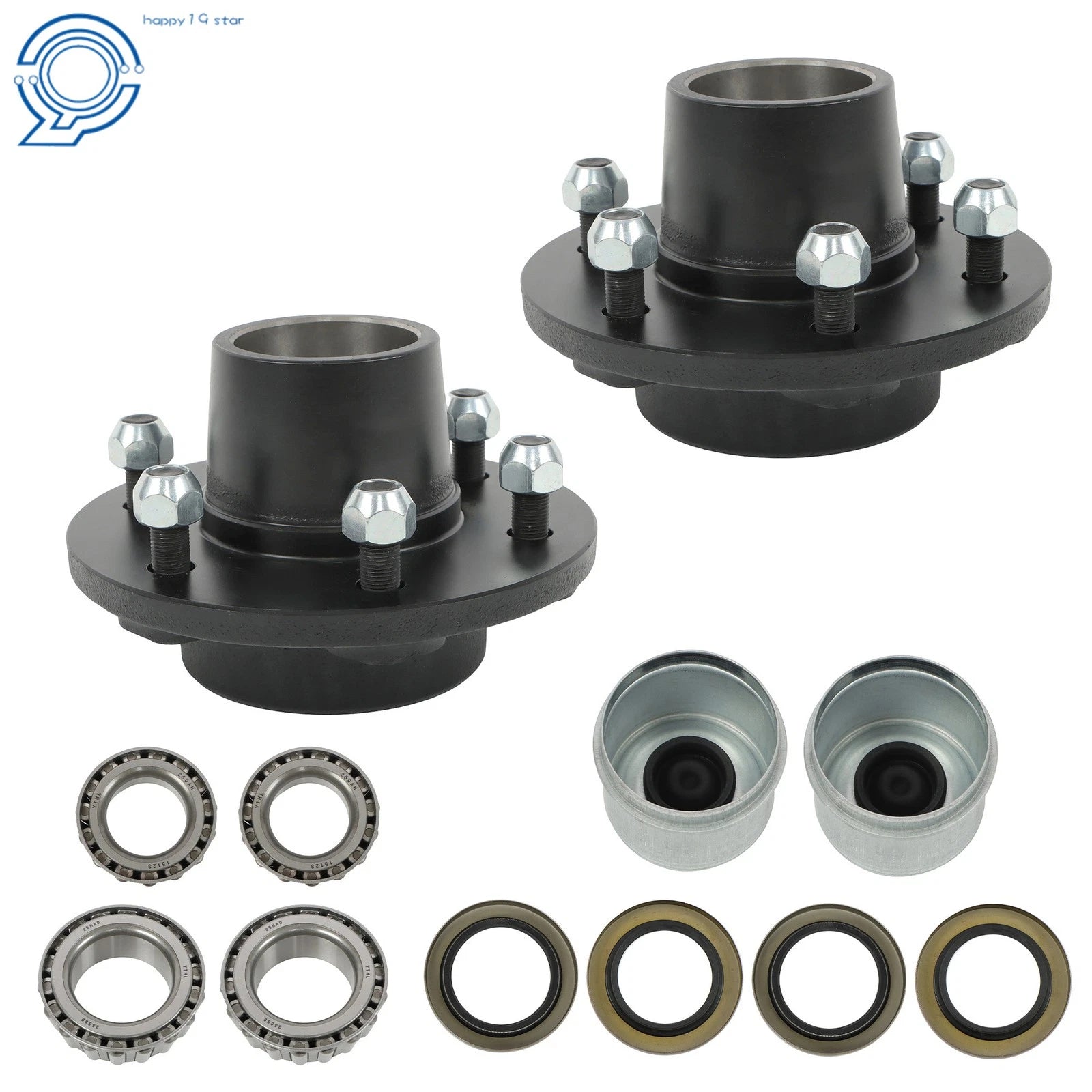 6 Lug Idler Axle Trailer Hub Convert 6000# with Bearings for Trailer (N/A)