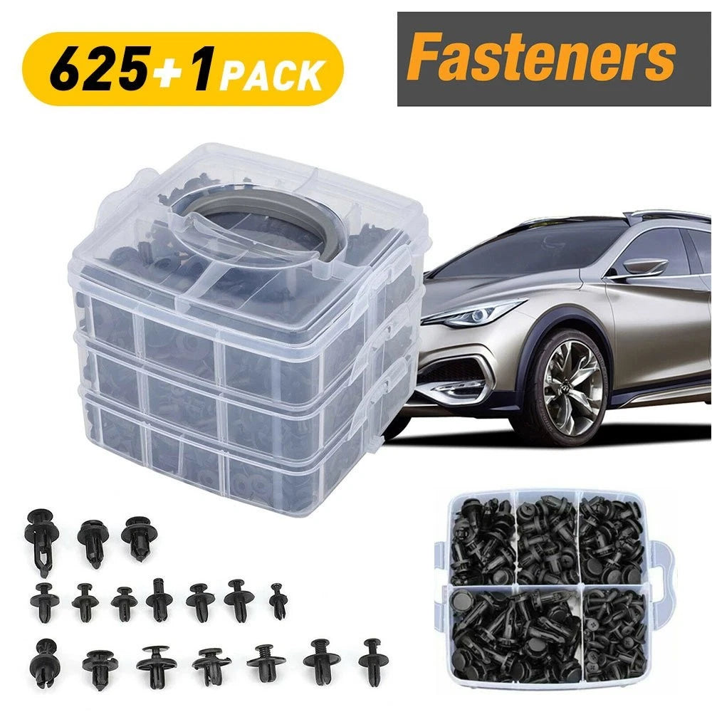 625PCS Car Auto Retainer Clips Fasteners Kit for (Universal)