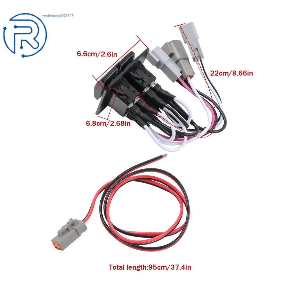 Double Rocker Switch Kit for Lenco Marine Trim Tab (2010-2023)