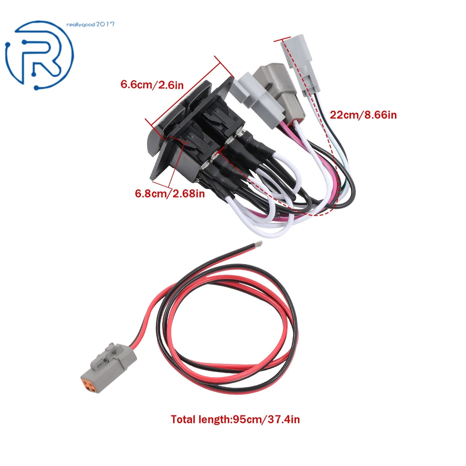 Double Rocker Switch Kit for Lenco Marine Trim Tab (2010-2023)