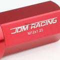 20 PCS Closed End M12x1.25 50mm Tall Red Aluminum Lug Nuts + Adapter