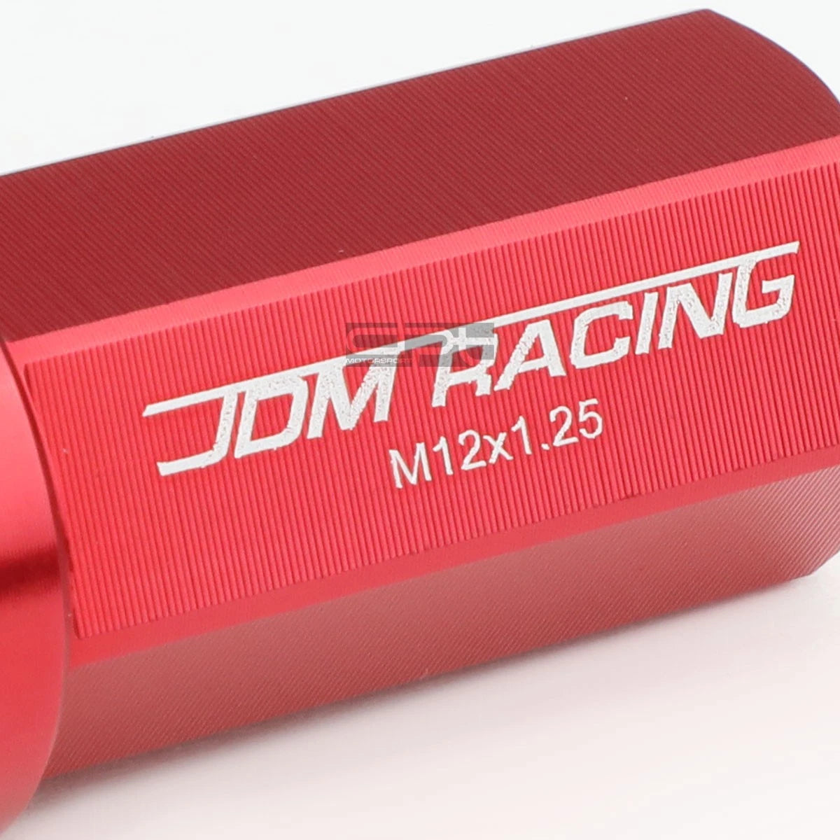 20 PCS Closed End M12x1.25 50mm Tall Red Aluminum Lug Nuts + Adapter