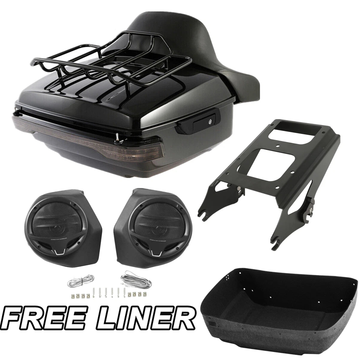 Trunk Pad Rack Speakers for Harley Electra Glide (2009–2013)