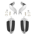 Chrome Footpegs Mount Bracket for Harley Touring CVO Road Street Glide (93-25)