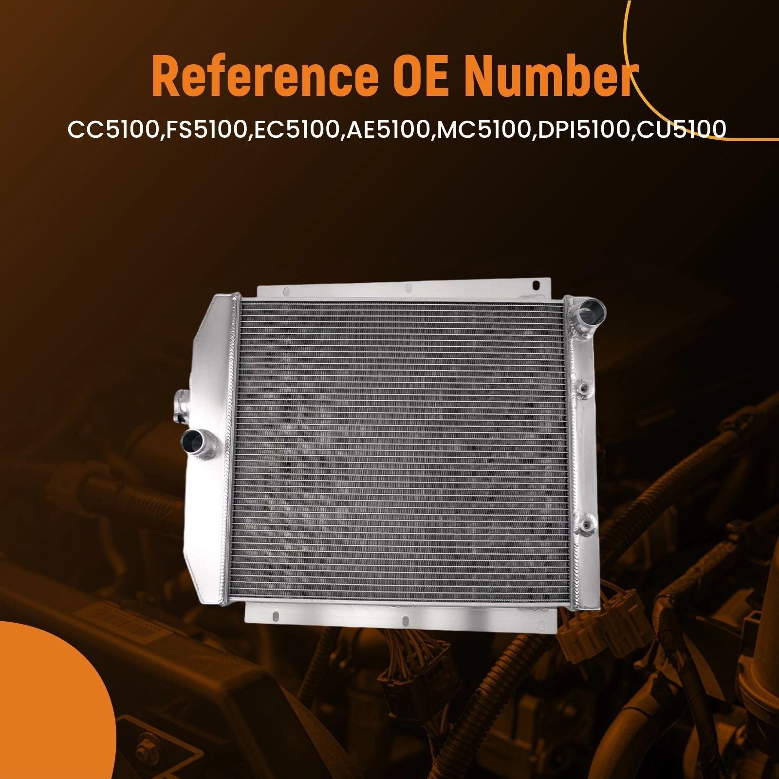 3 Row Cooling Radiator for Chevrolet Truck 3600 Cab Chassis (1947–1954) AE5100
