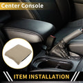 Center Console Cover for Ford F-150 (2015–2020) Microfiber Leather Beige