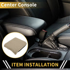 Center Console Cover for Ford F-150 (2015–2020) Microfiber Leather Beige