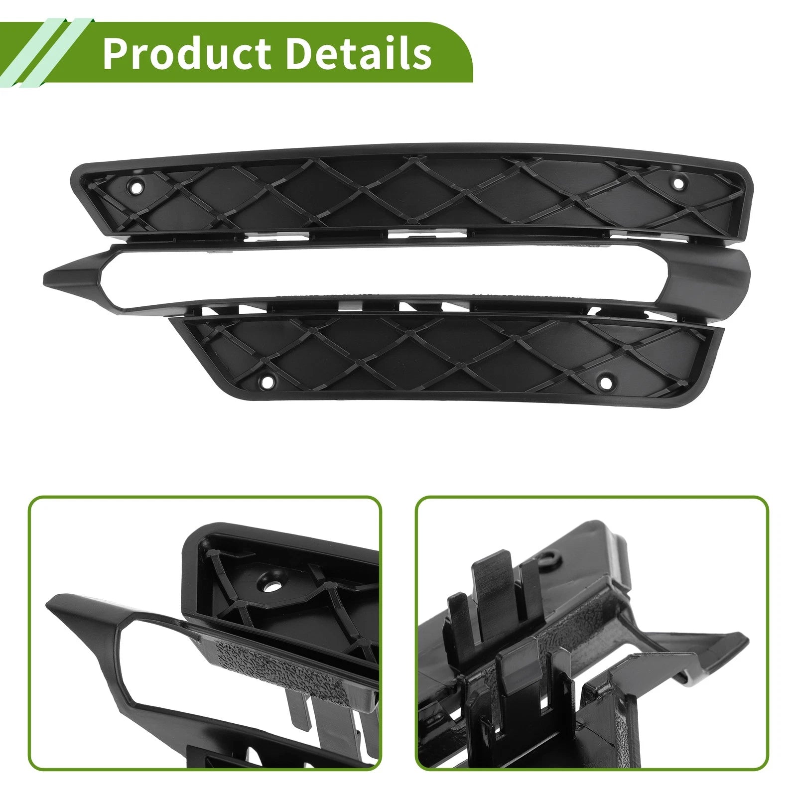 1 Pc Fog Light Grill for Mercedes-Benz C350 (2008–2015) No. 2048851353 Black