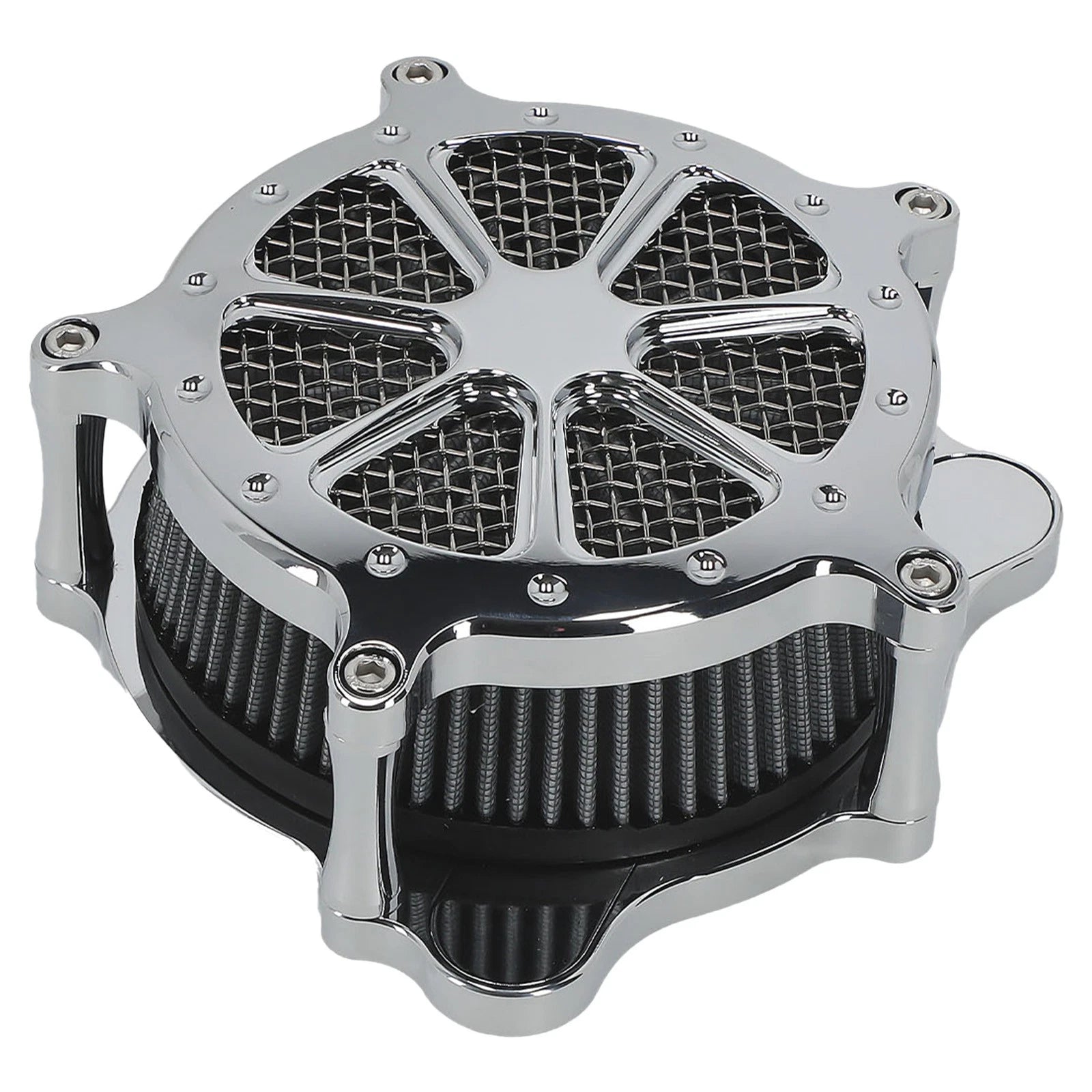Chrome Air Cleaner Filter Intake Kit for Harley Touring Dyna (2000-2017)