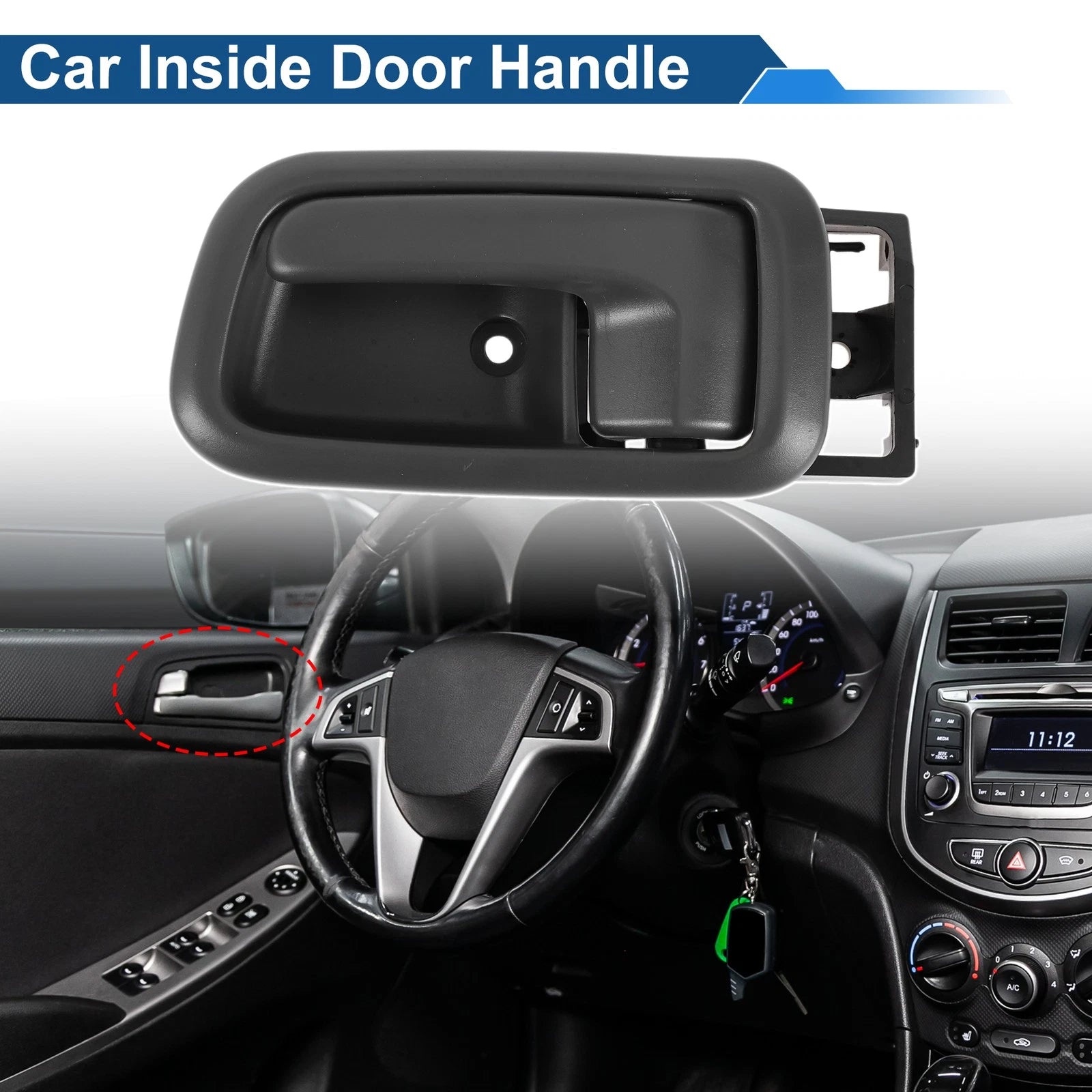 Rear Left Passenger Side Interior Door Handle for Toyota Tundra (2007–2021) No. 692080C010