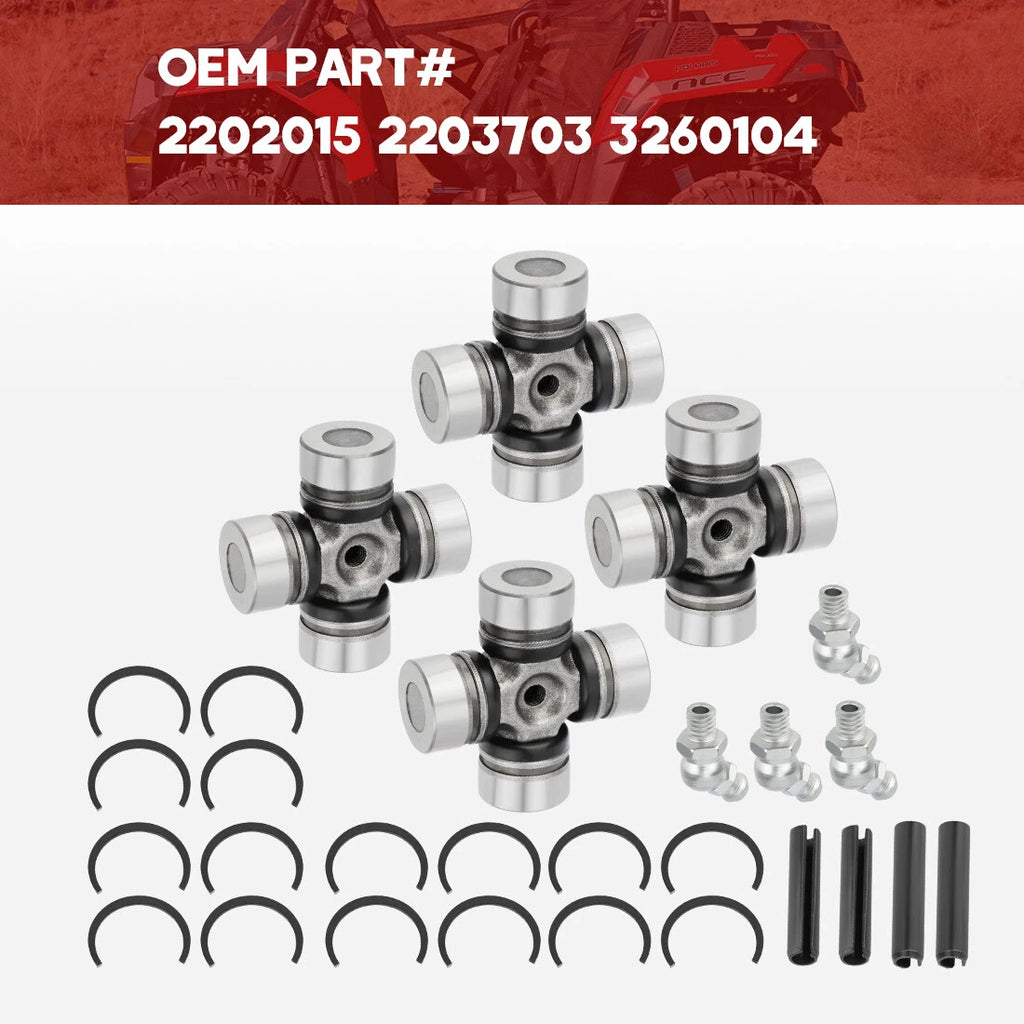 Set of 4 Prop Shaft U-Joint for Polaris Sportsman 850 1000