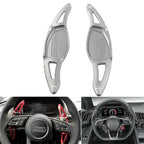 2X Steering Wheel Paddle Shifter Extension for Audi R8 RS3 RS4 RS5 TT RS (2007–2020) Grey