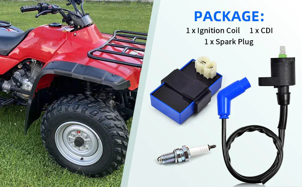 Ignition Coil CDI Spark Plug Cap for Honda FourTrax TRX300 (1990–1993)