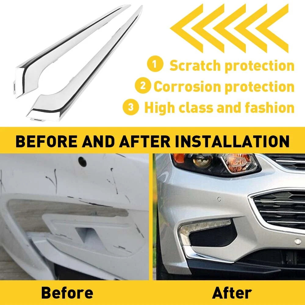 Chrome Front Bumper Fog Light Molding Cover for Chevy Malibu (2016–2018)