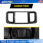 Carbon Fiber Rear AC Air Vent Outlet Cover Trim for Ford F150 (2015–2023)