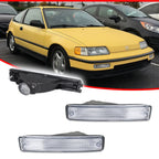 JDM Chrome Clear Front Bumper Turn Signal Lights for Honda CRX (1990–1991)