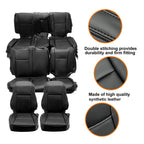 Set of 2 Seat Covers for Toyota Highlander LE/Hybrid (2014–2019) Black