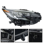 Headlight Headlamp for Toyota Sienna XSE (2021–2022) Right Side LED Black Clear