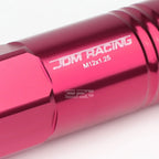 20 PCS Open End M12x1.25 60mm Tall Pink Aluminum Lug Nuts + Adapter