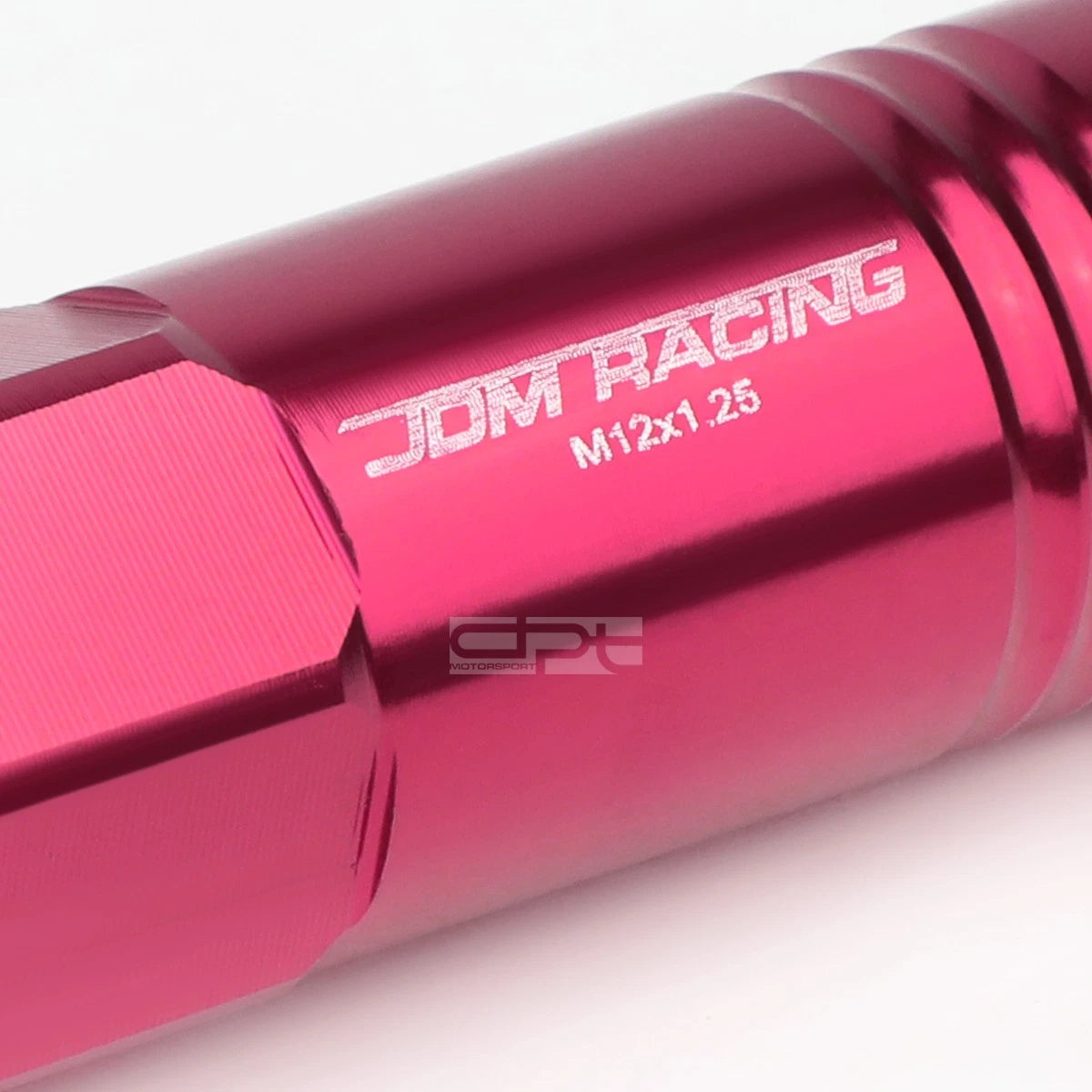 20 PCS Open End M12x1.25 60mm Tall Pink Aluminum Lug Nuts + Adapter