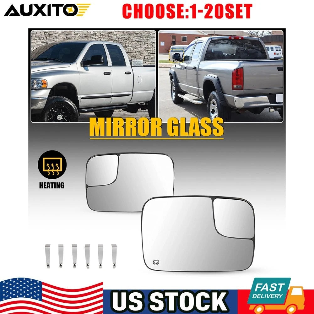 Heated Mirror Glass for Dodge Ram 1500 (2005–2008), 2500/3500 (2005–2009) 2X