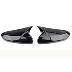 2X Gloss Black Side Wing Mirror Cap Covers for Honda Civic (2016–2021)
