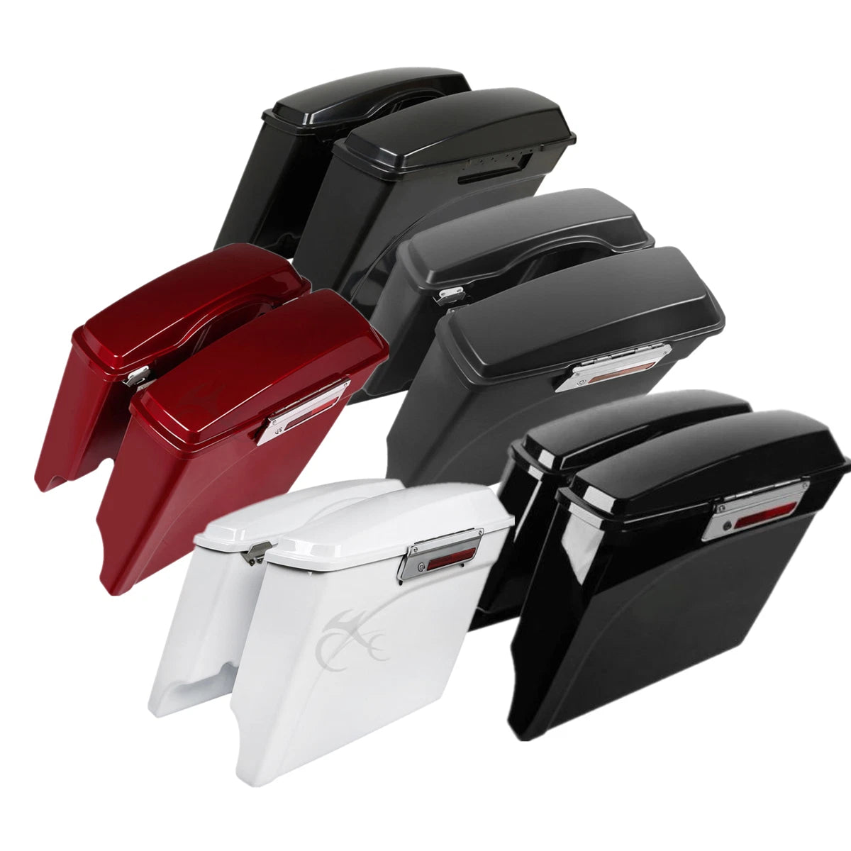 5" Stretched Extended Saddlebags for Harley Touring Electra Glide (1993–2013)