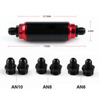 High Flow Turbo Inline Fuel Filter for Aluminum Applications