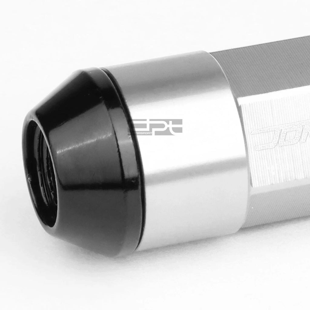20x M12x1.5 53mm Tall Silver Aluminum Lug Nuts for JDM Vehicles