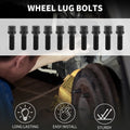 10 x M14x1.5mm Ball Seat Wheel Lug Bolts for Volkswagen & Porsche