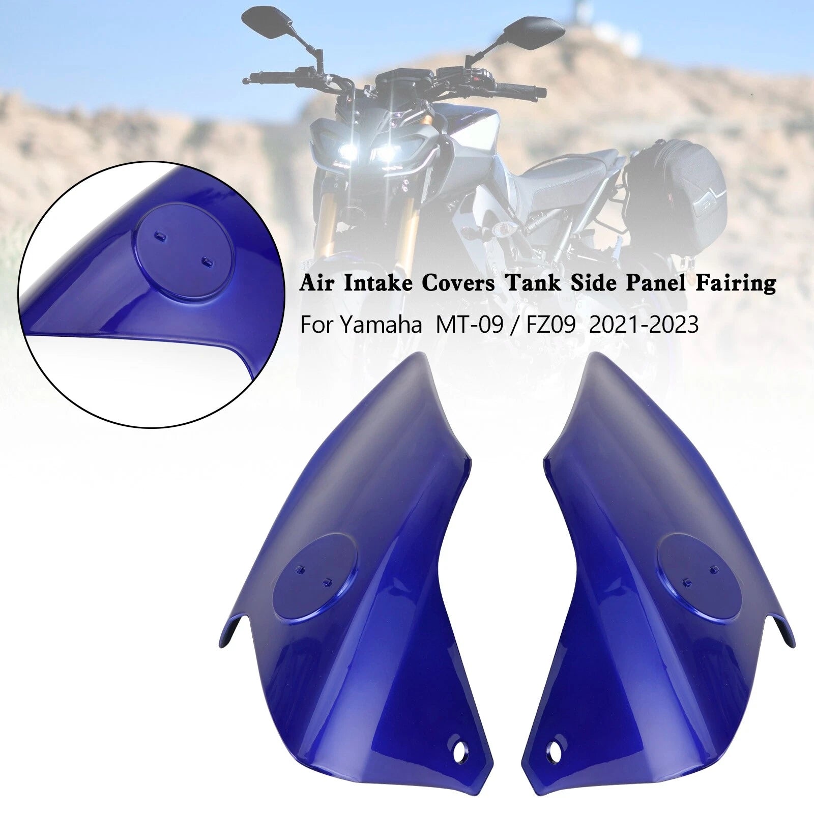 Air Intake Covers for Yamaha MT-09 FZ09 (2021–2023) Blue T9