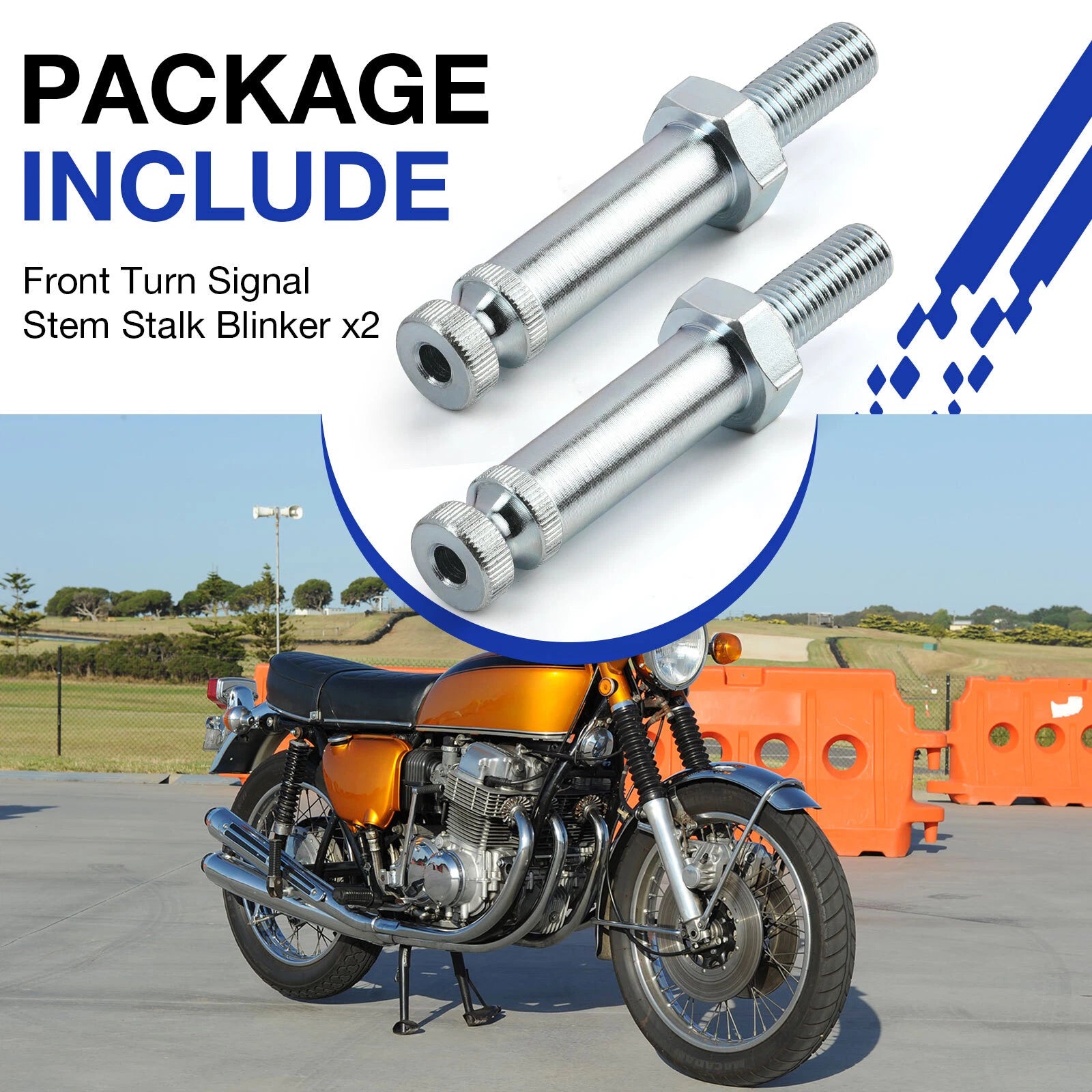 Front Turn Signal Stem Stalk Blinker for Honda CB350F (1972) / CL125A SS125 (1968)