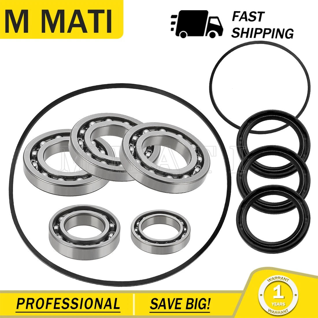 Front Gear Case Differential Bearing Seal Kit for Polaris RZR 800 (2008–2010)