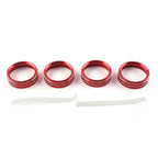 4x Air Conditioner Switch Knob Trim for Ford F150 XLT (2015-2020) Red
