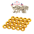 20pcs Billet Aluminum Fender Bumper Washer Bolt Dress Up Kit for Universal