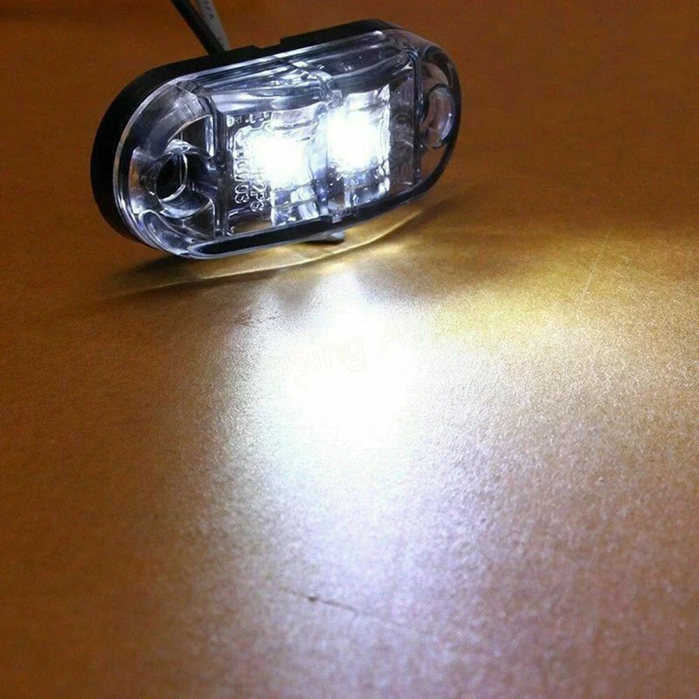 4x LED Front Side Marker Indicator Light 12V 24V for Car Truck Van Trailers