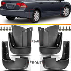 Set of 4 Splash Guards Mud Flaps for Honda Civic Sedan (2006–2011)