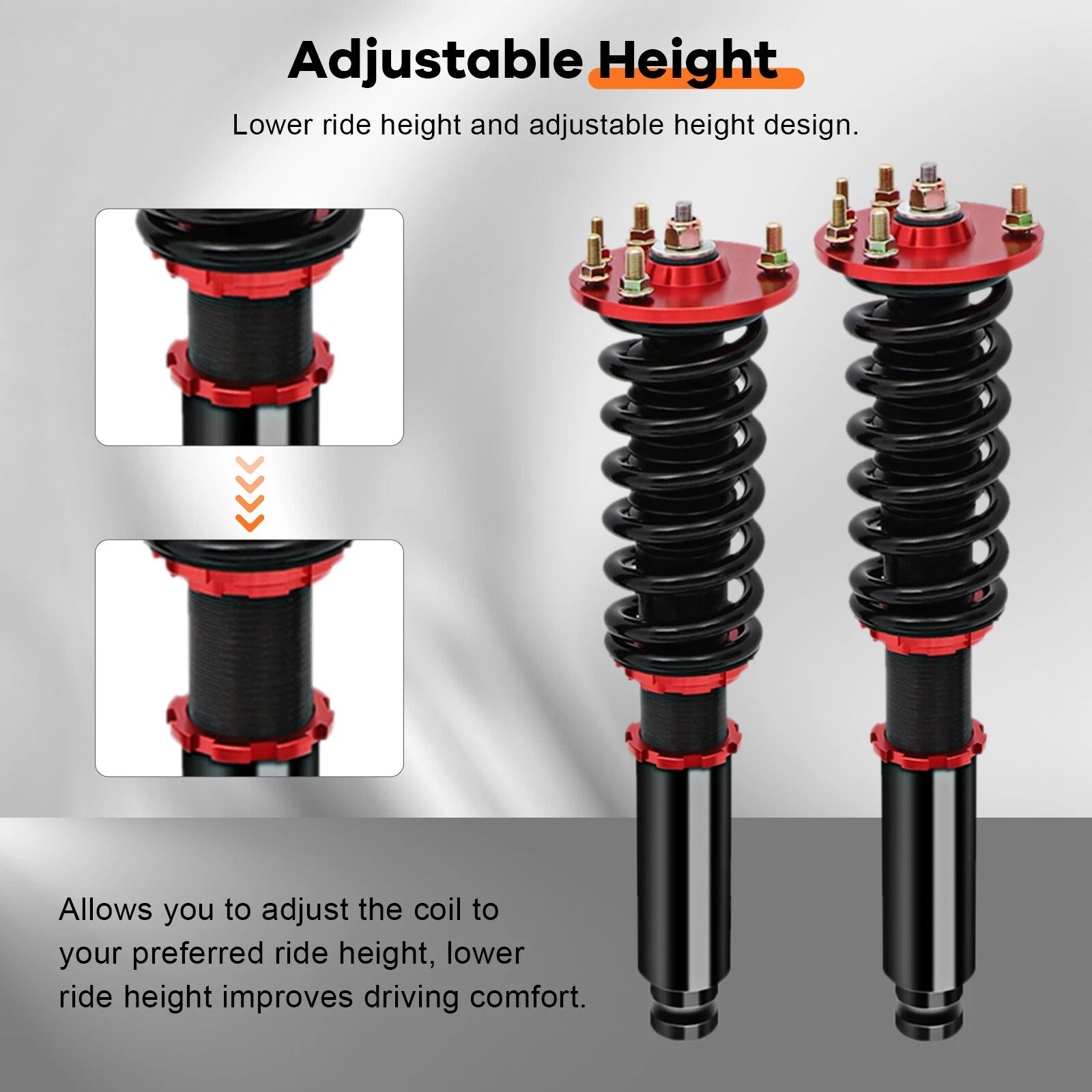 Coilovers for Honda Accord 2003–2007 & Acura 2004–2008 Adjustable Height