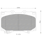 Front Disc Brake Pads 4x4 for Land Cruiser 100 Series UZJ100 HDJ100 (1998–2007)