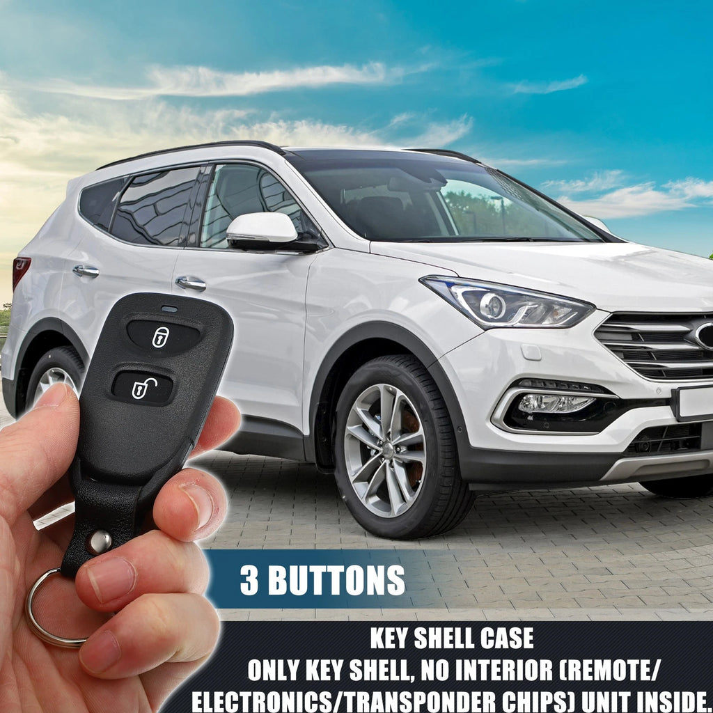 3 Button Keyless Entry Remote Key Shell Cover for Hyundai Kia (No Chip)