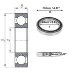 Deep Groove Ball Bearing 6916VV for Scooter Skateboard (P0 80x110x16mm)