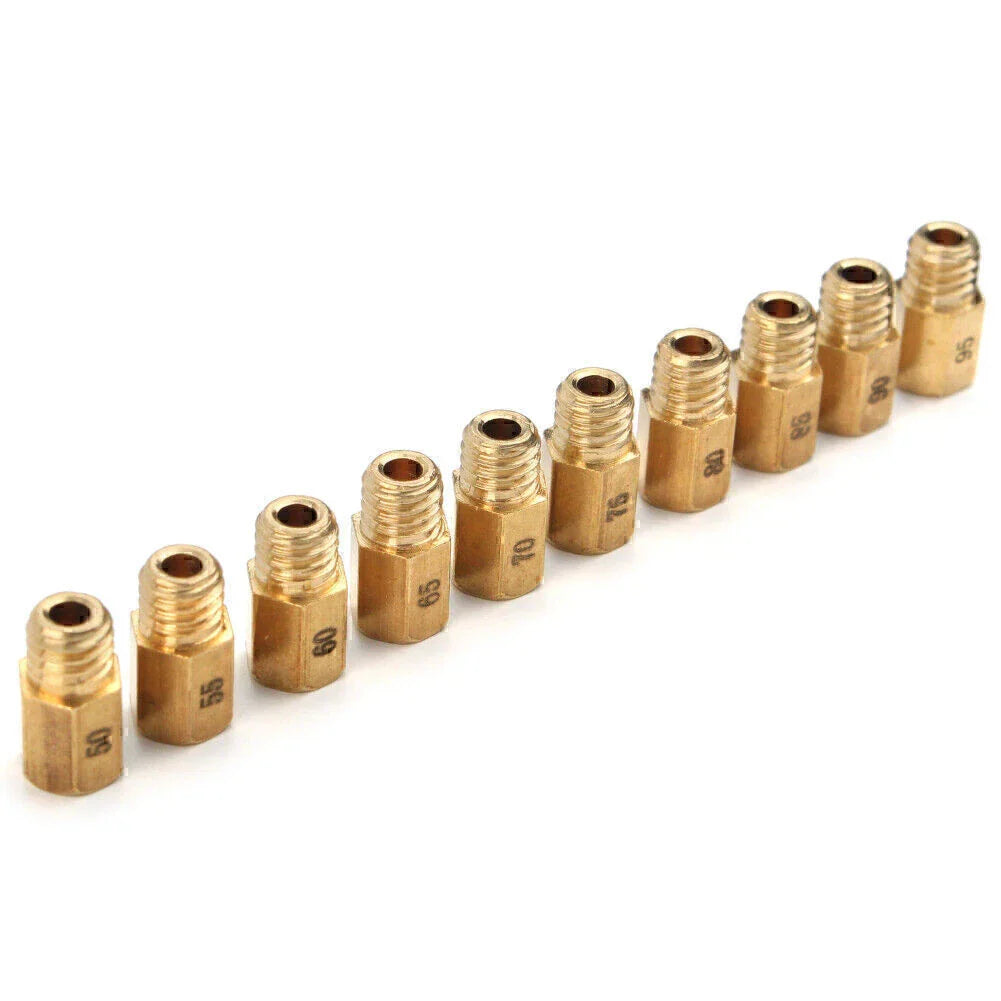 10 Pcs Carburetor Main Jet for MIKUNI VM/TM/TMX AX100 (50-95)