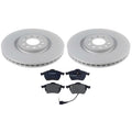 Front Brake Kit 312mm Rotors Bosch Semi-Metallic Pad for Audi TT Quattro