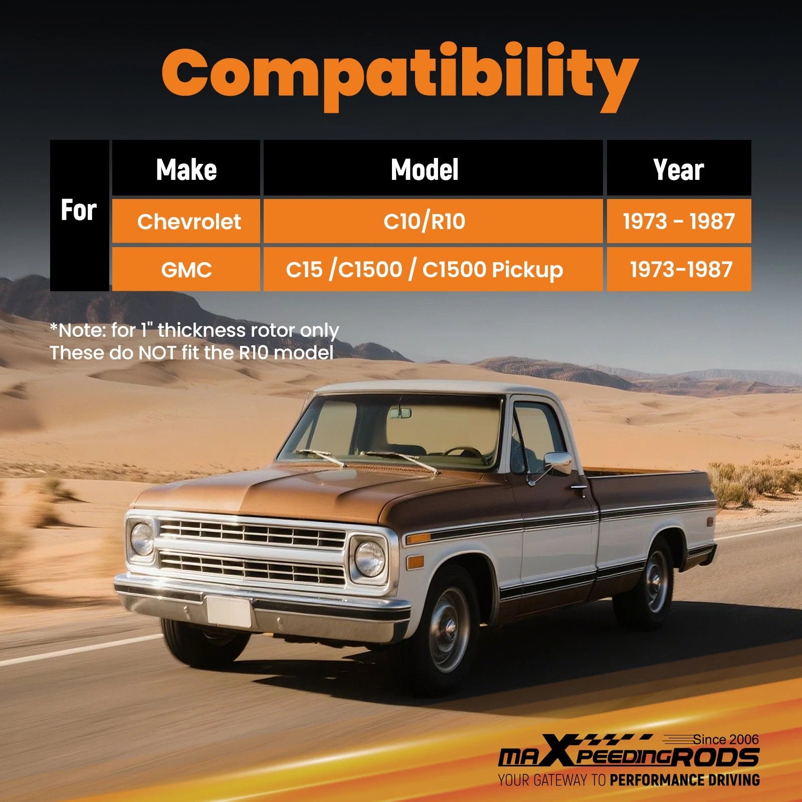 Lowering Kit with Shocks for Chevy C10/GMC Pickup (1973-1987)
