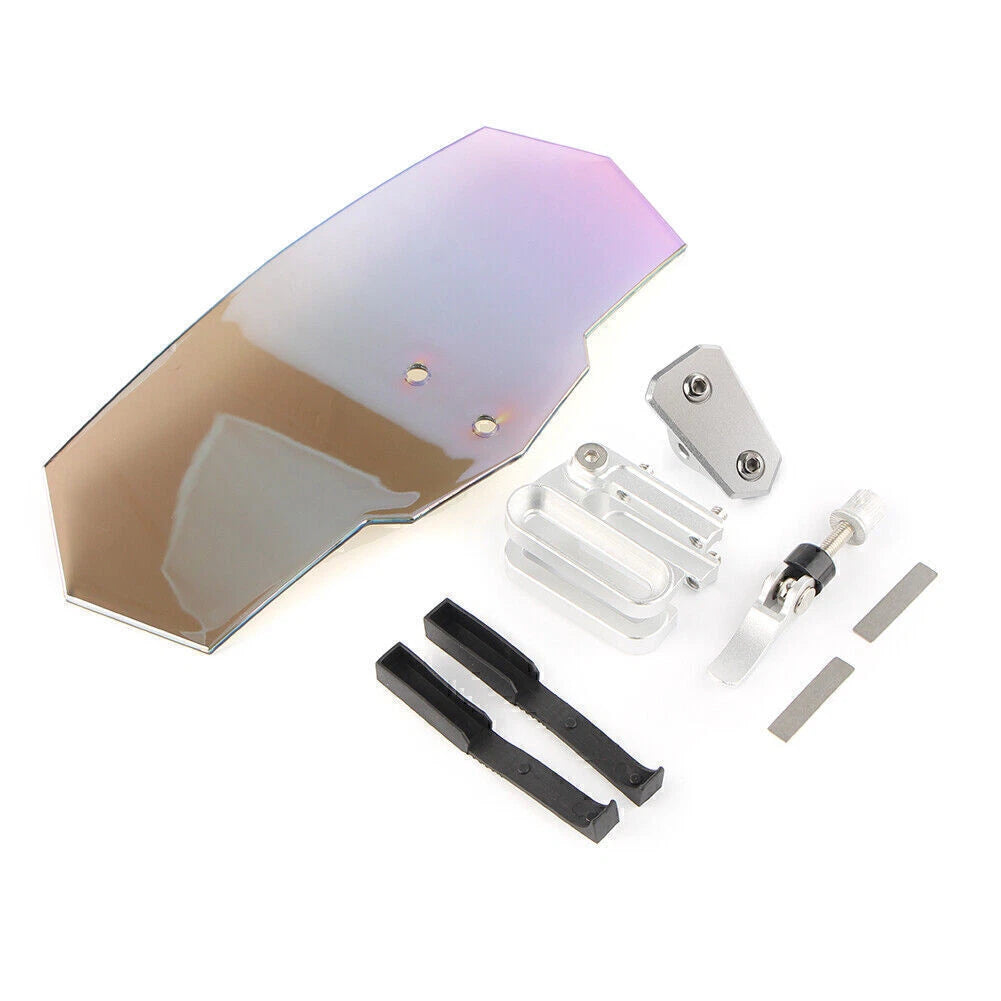 Windshield Wind Screen for Honda Yamaha Suzuki Kawasaki Aprilia Ducati (Iridium)