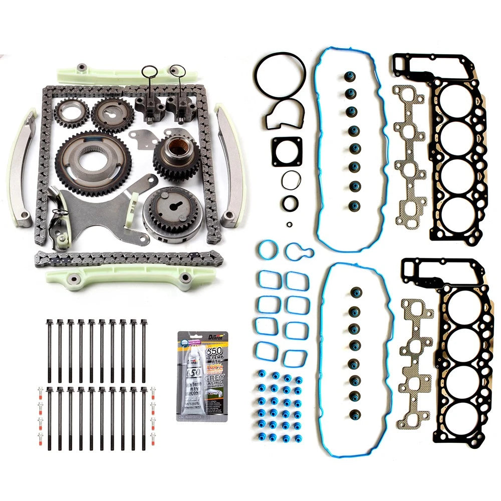 Set of Head Gasket Bolts & Timing Chain Kit for Dodge Ram 1500, Durango, Dakota, Jeep